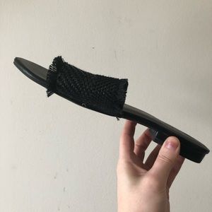 Black slide sandals